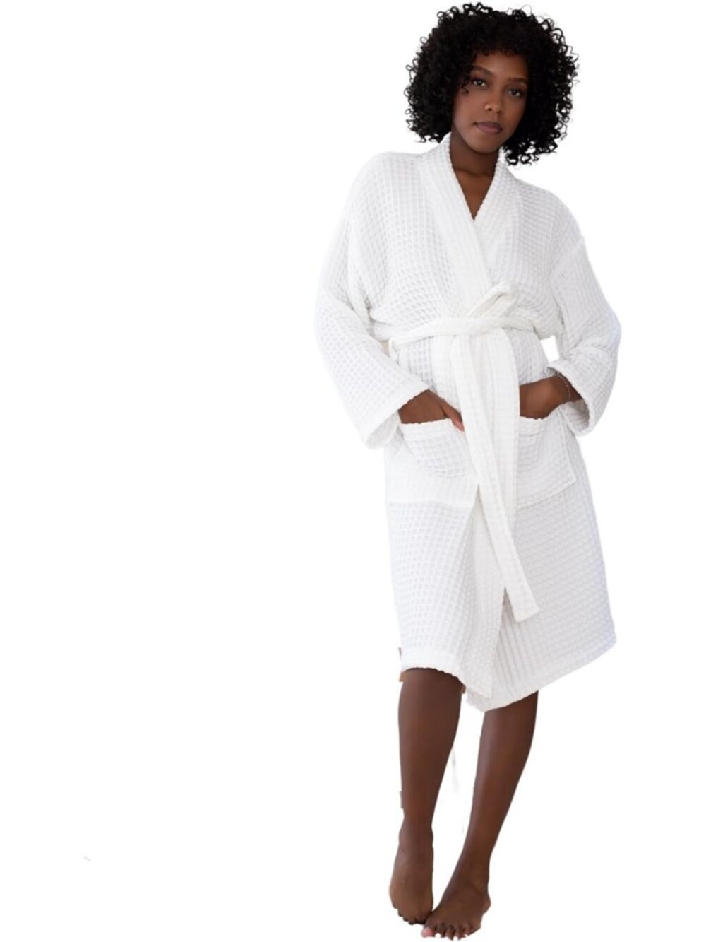 Lightweight Women's Kimono Waffle Robe | 100% Turkish Cotton, Cozy & Stylish